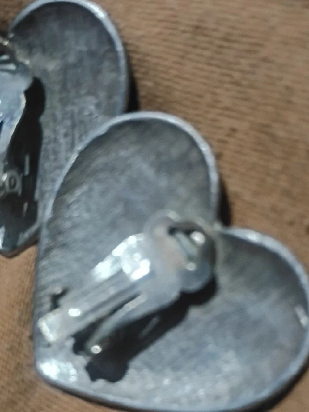 Silver Heart Crystal Stud Earrings - Women's Jewelry